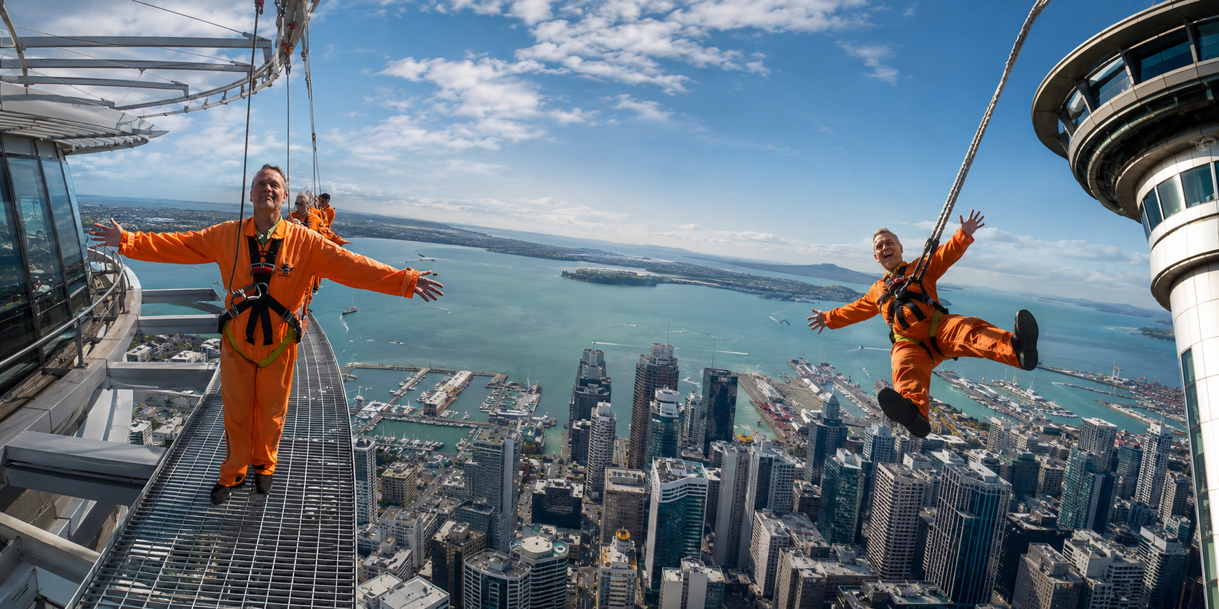High above Auckland, New Zealand