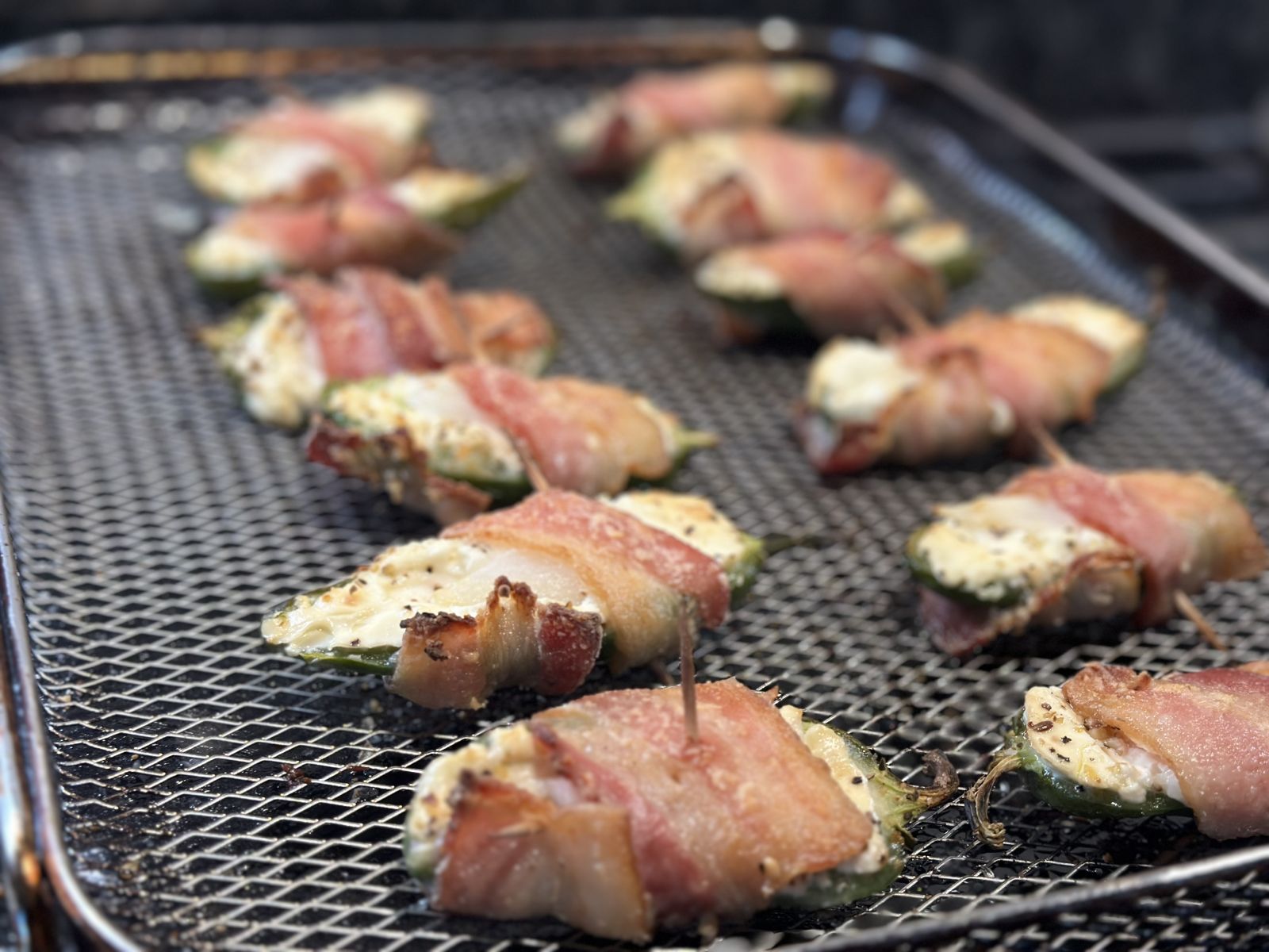 Air Fried Bacon Wrapped Jalapeño Peppers