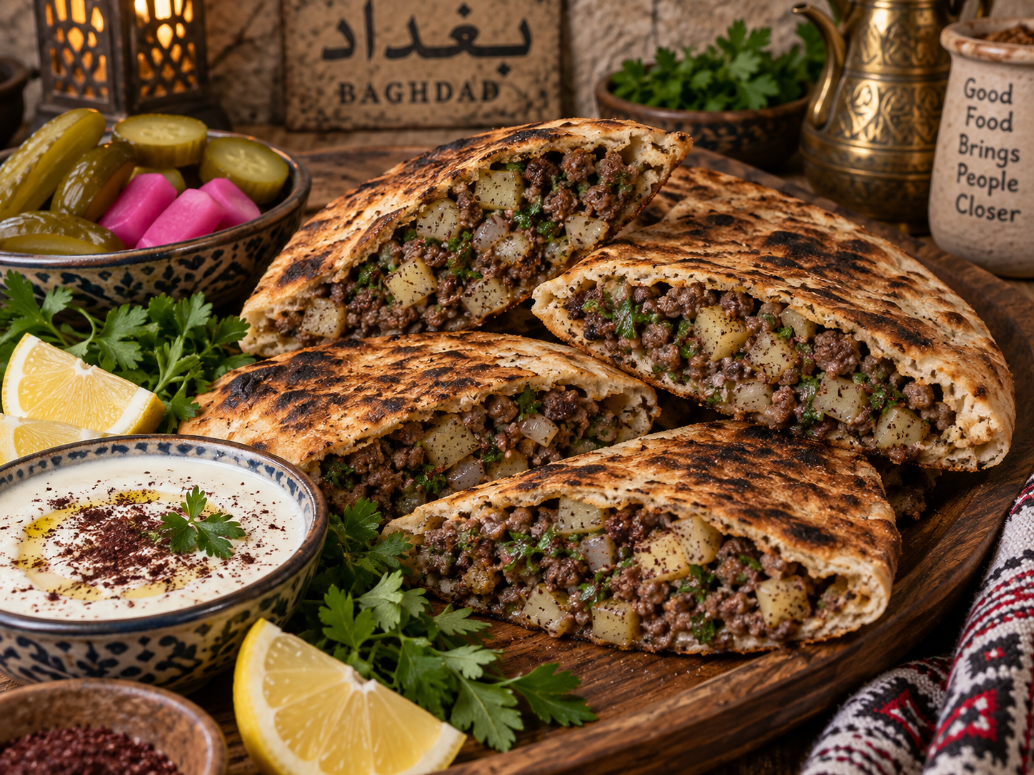 Iraqi Aruk Arayes with Baharat and Sumac