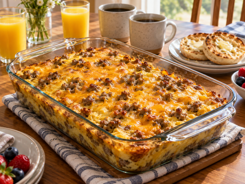Sausage, Egg & Cheese Breakfast Casserole