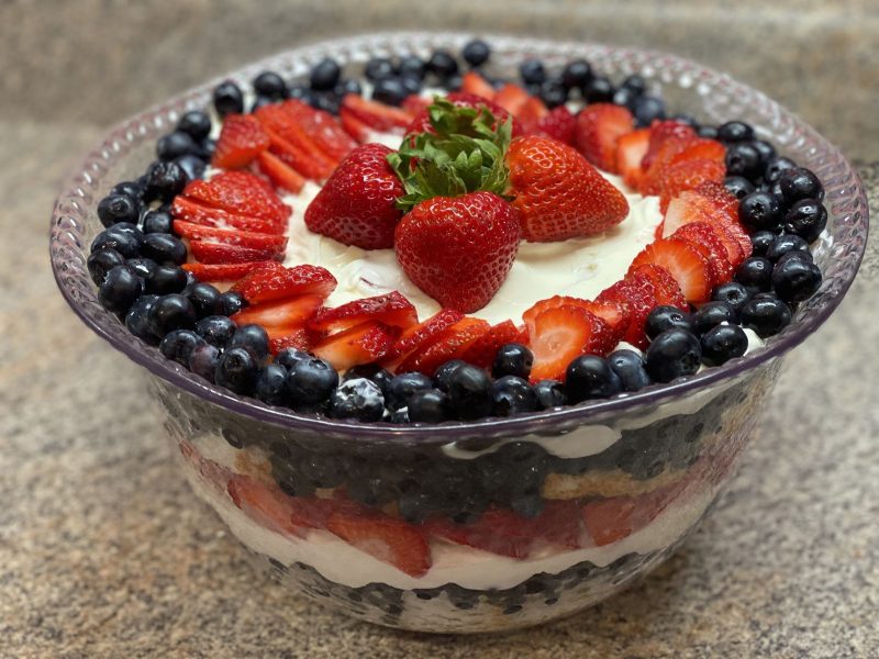 Patriotic Berry Trifle