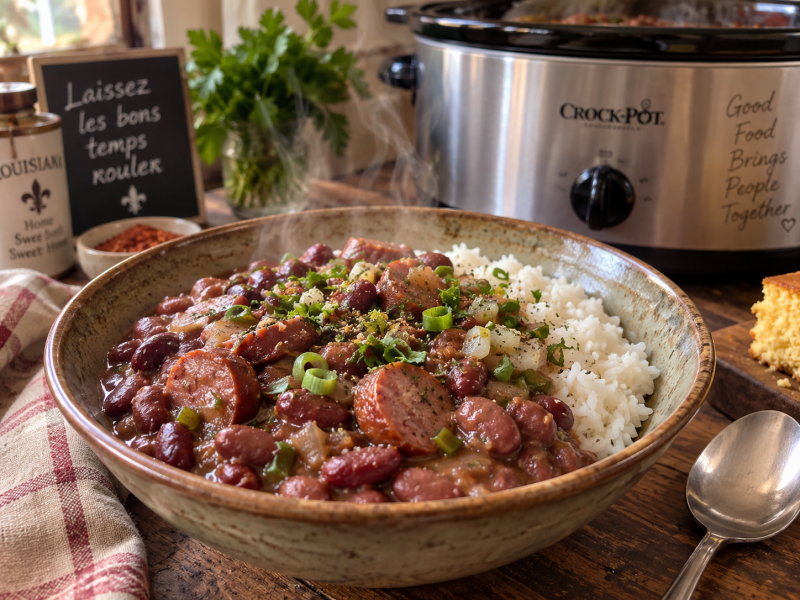 Slow Cooker Red Beans and Rice