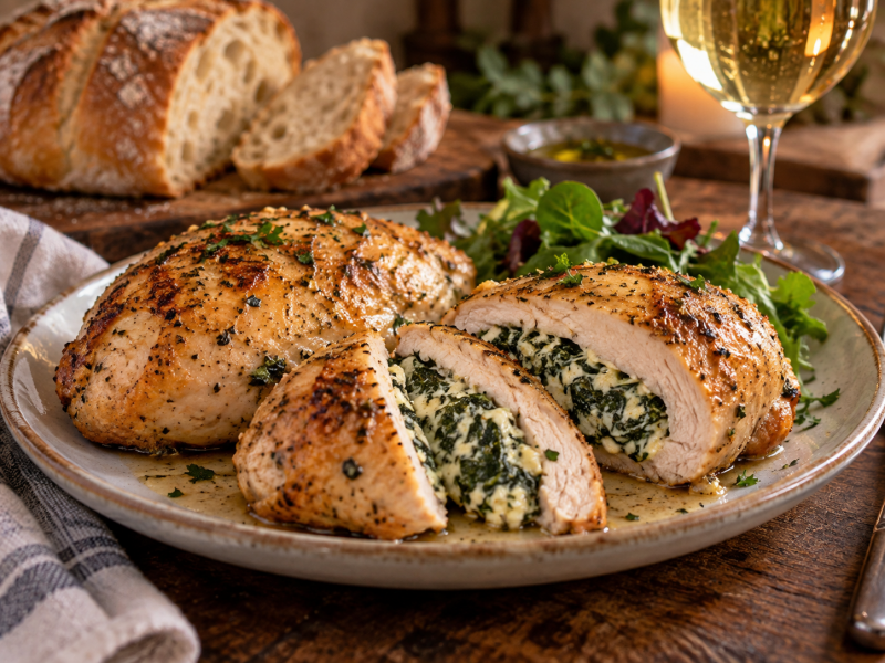 Spinach Stuffed Chicken Breasts