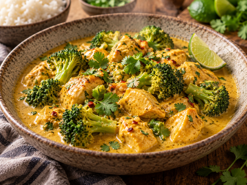 Coconut Curry Chicken with Broccoli