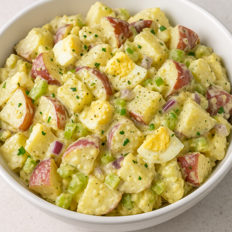 Creamy Red Potato Salad with Italian Dressing and Egg