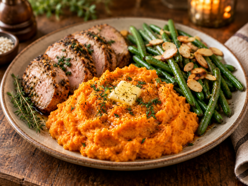 Baked Sweet Potatoes Mashed